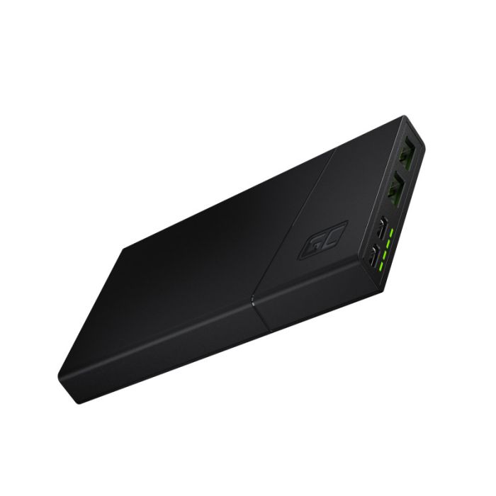  Power Bank 10000 mAh 18 W Γρήγορης Φόρτισης με 2 Θύρες USB-A και 2 USB-C Green Cell PBGC02S 