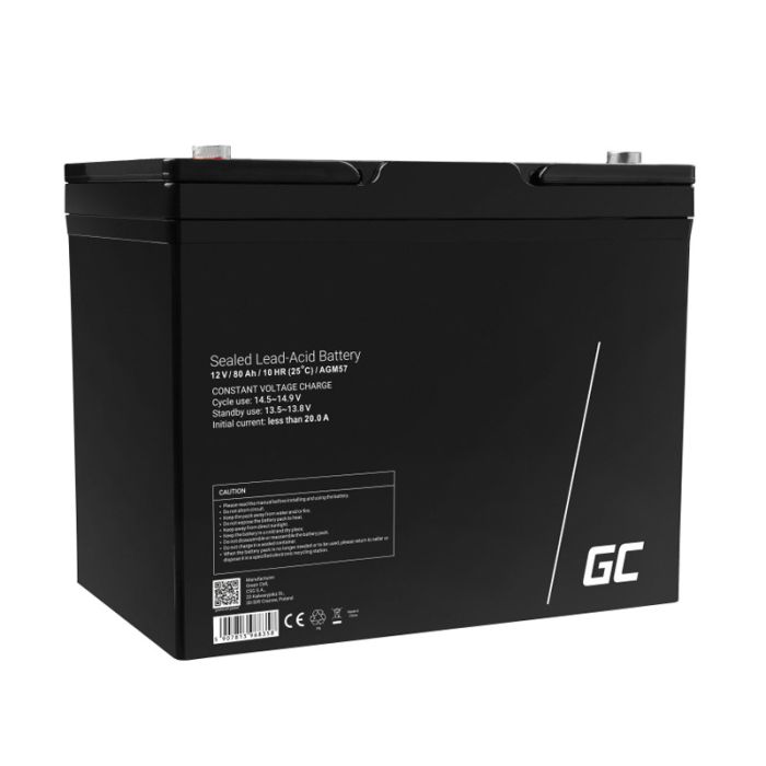  Μπαταρία AGM 12V 80Ah VRLA Green Cell AGM57 