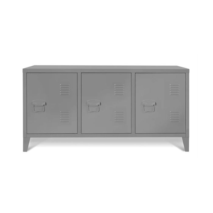  Μεταλλικό Έπιπλο Τηλεόρασης 113 x 58 x 40 cm Χρώματος Γκρι Idomya 30080256 