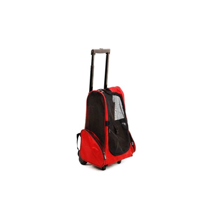  Σακίδιο Πλάτης - Τρόλεϊ για Μεταφορά Κατοικίδιων 35 x 45 x 106 cm Χρώματος Κόκκινο Hoppline HOP1001146-2 
