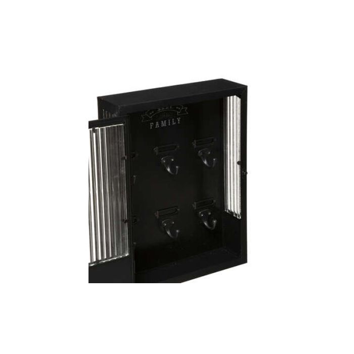  Μεταλλική Κλειδοθήκη Τοίχου 6 Θέσεων 29 x 8.5 x 38 cm Χρώματος Μαύρο Atmosphera 179465 