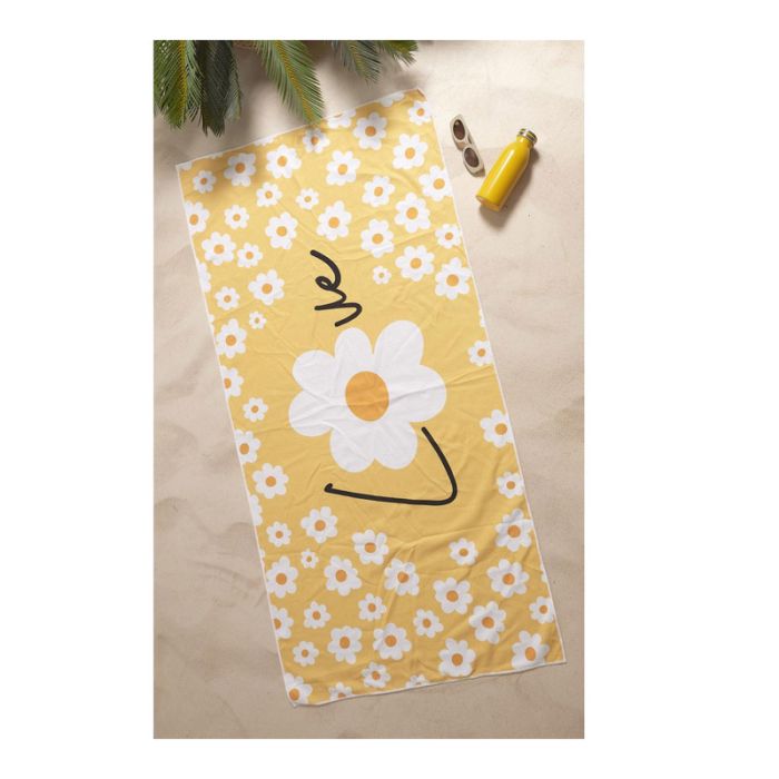  Πετσέτα Θαλάσσης 70 x 140 cm Χρώματος Κίτρινο JET LAG VO8721 