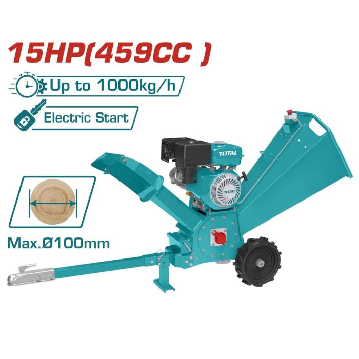  TOTAL ΒΕΝΖ. ΘΡΥΜΜΑΤΙΣΤΗΣ ΞΥΛΟΥ 459cc / 15HP / 100mm ΜΕ ΜΙΖΑ (TWCS3102) 