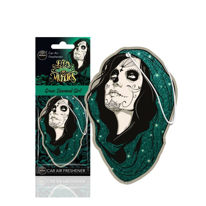  ΑΡΩΜΑΤΙΚΟ ΚΡΕΜΑΣΤΟ AROMA CAR MUERTOS GREEN DIAMONT GIRL ΑMiO - 1 TEM. 