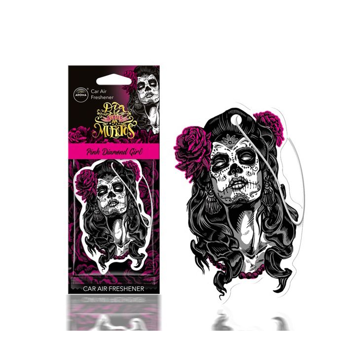  ΑΡΩΜΑΤΙΚΟ ΚΡΕΜΑΣΤΟ AROMA CAR MUERTOS PINK DIAMONT GIRL ΑMiO - 1 TEM. 