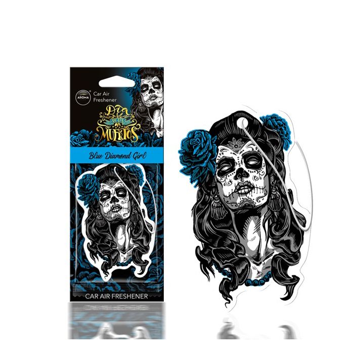  ΑΡΩΜΑΤΙΚΟ ΚΡΕΜΑΣΤΟ AROMA CAR MUERTOS BLUE DIAMONT GIRL ΑMiO - 1 TEM. 