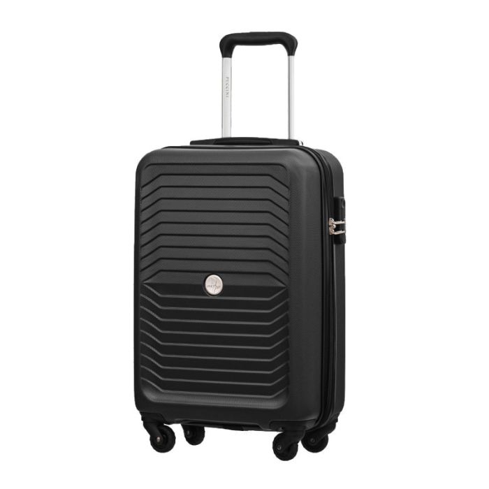  Βαλίτσα Καμπίνας Ύψους 55 cm Χρώματος Μαύρο Santorini Puccini ABS08-1C-1 