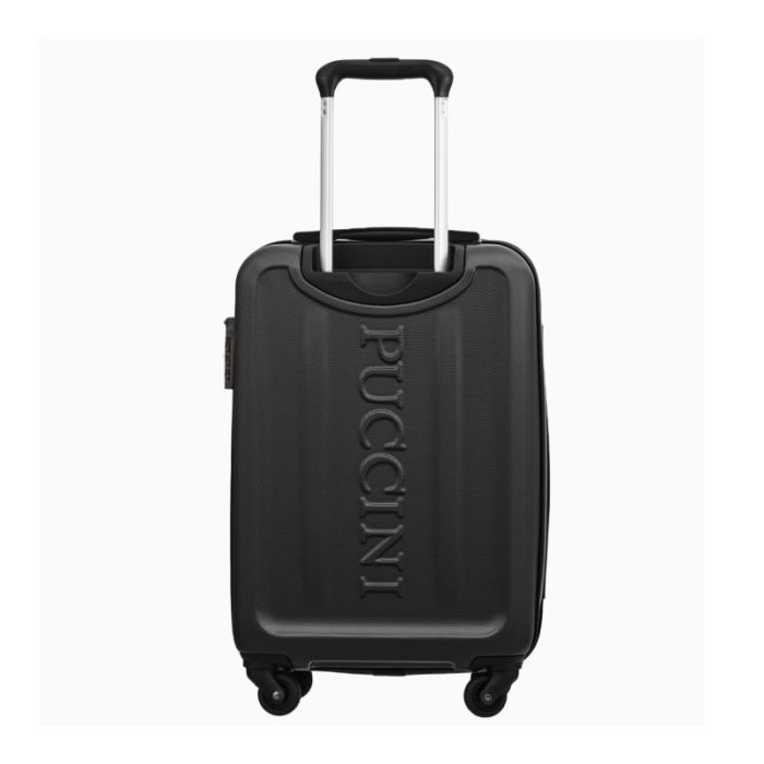  Βαλίτσα Καμπίνας Ύψους 55 cm Χρώματος Μαύρο Santorini Puccini ABS08-1C-1 