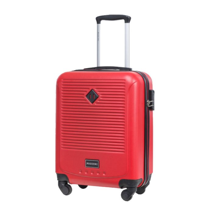  Βαλίτσα Καμπίνας Ύψους 53 cm Χρώματος Κόκκινο Corfu Puccini ABS016C-3 