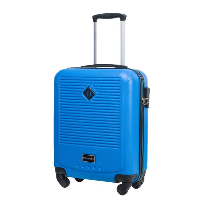  Βαλίτσα Καμπίνας Ύψους 53 cm Χρώματος Μπλε Corfu Puccini ABS016C-7 