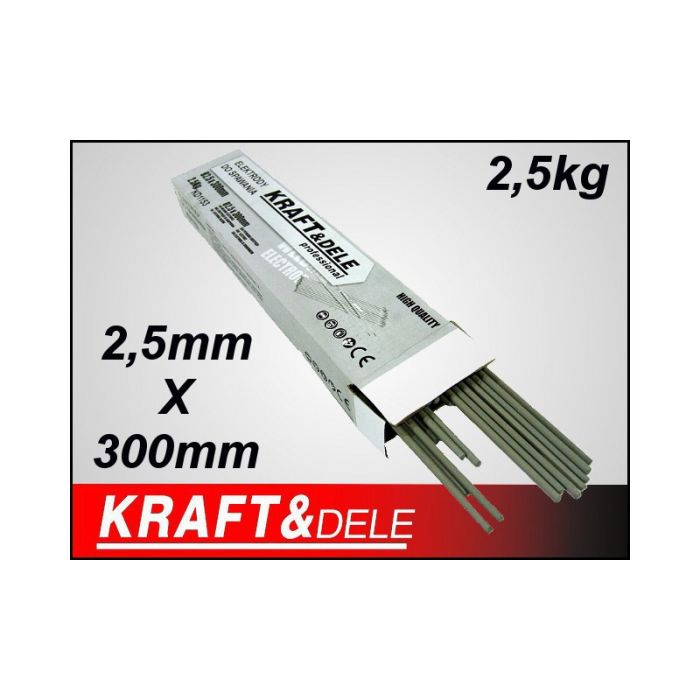  Ηλεκτρόδια Συγκόλλησης 2.5 x 300 mm 2.5 Kg Kraft&amp;Dele KD-1153 