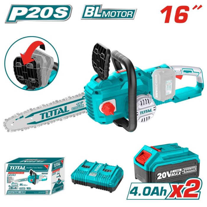  TOTAL ΣΕΤ ΕΠΑΓΓ. ΑΛΥΣΟΠΡΙΟΝΟ ΜΠΑΤ. Li-ion 40V / 4Ah / 2 ΜΠΑΤΑΡΙΕΣ  (TGSLI401682) 