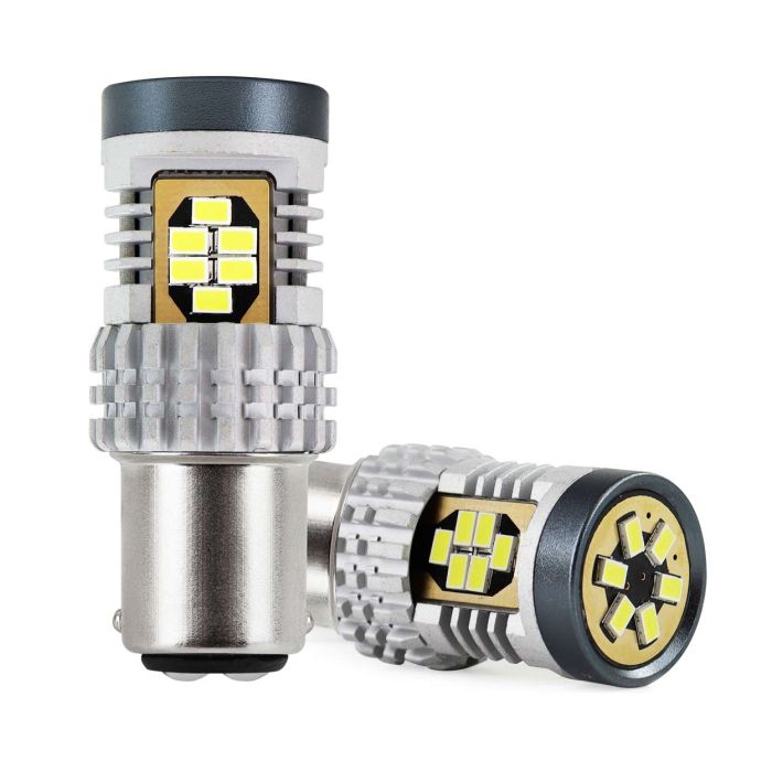  ΛΑΜΠΑΚΙΑ ΔΙΠΟΛΙΚΑ LED ΛΕΥΚΑ CAN-BUS P21/5w BAY15D 12/24V 24xSMD 3020 ΑMiO - 2 TEM. 