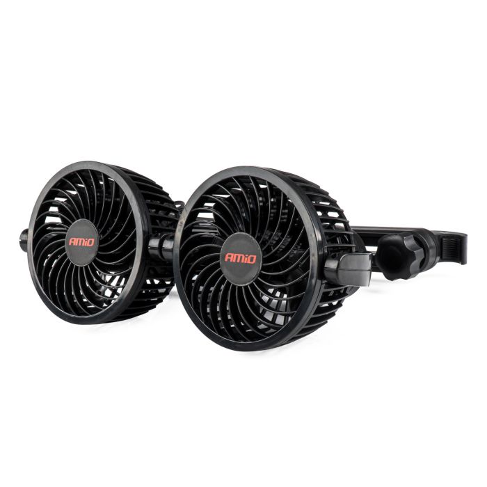  ΑΝΕΜΙΣΤΗΡΑΣ ΔΙΠΛΟΣ 12V 2χ4''(10,8cm) ΜΕ ΦΙΣ ΑΝΑΠΤΗΡΑ/2 USB 5V &amp; ΣΤΗΡΙΞΗ ΣΤΟ ΠΡΟΣΚΕΦΑΛΟ ΑMiO - 1 TEM. 