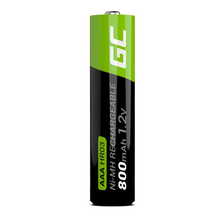 Σετ Επαναφορτιζόμενες Μπαταρίες AAA Ni-MH 800 mAh 1.2 V 2 τμχ Green Cell GR08 