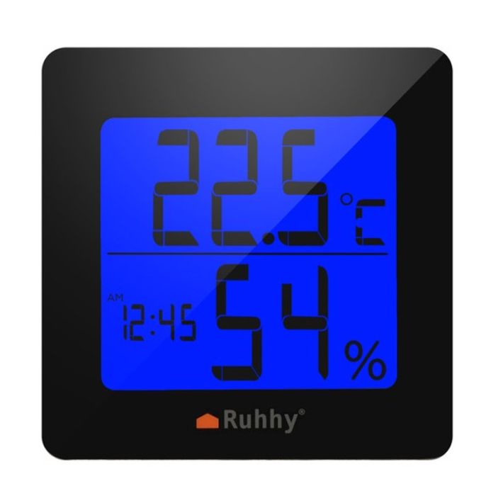  Ψηφιακό Θερμόμετρο - Υγρασιόμετρο Εσωτερικού Χώρου 2 σε 1 Ruhhy 19161 