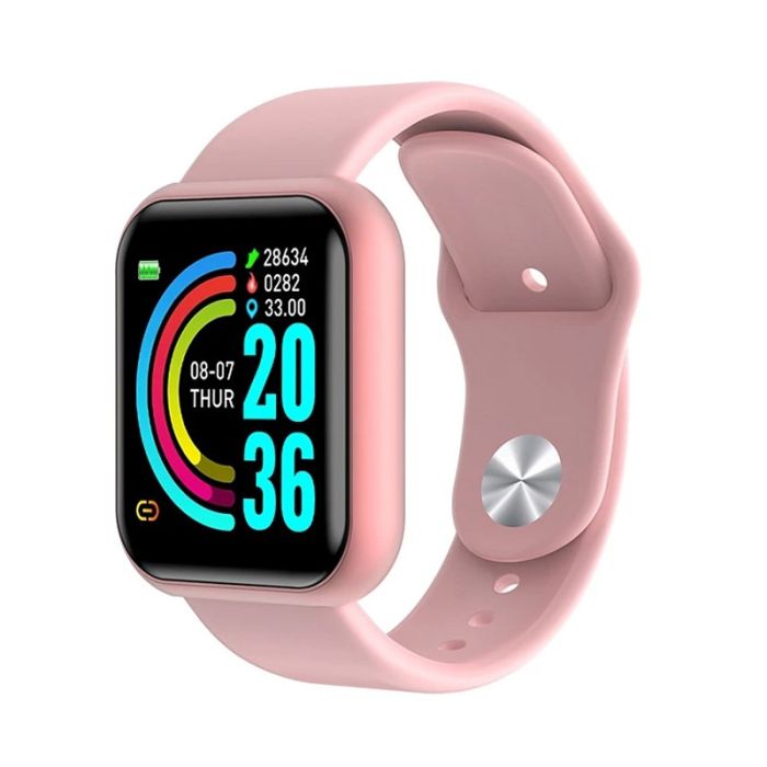 Smartwatch L18 με Μετρητή Καρδιακών Παλμών Χρώματος Ροζ SPM