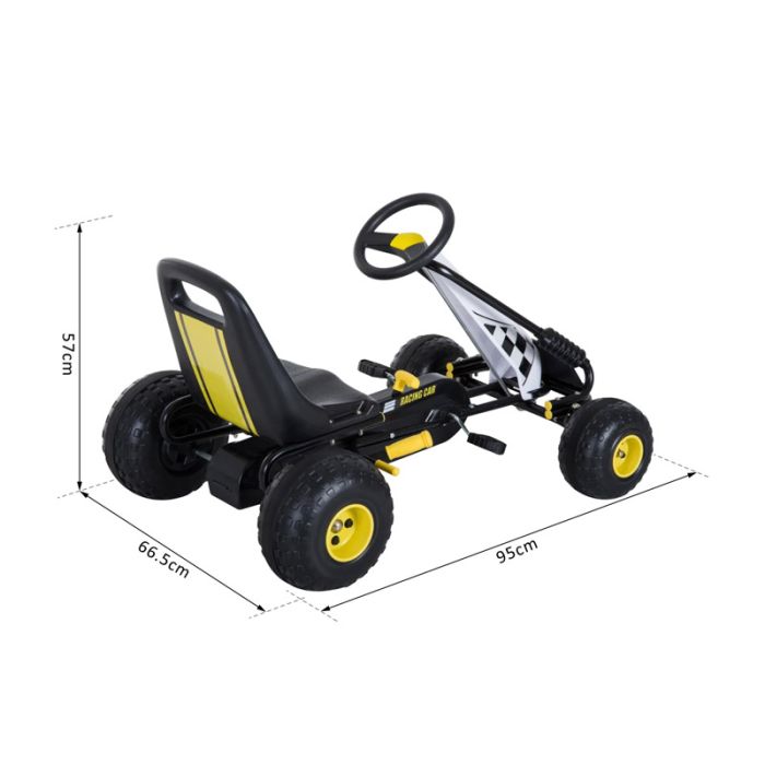  Παιδικό Αυτοκίνητο Go Kart με Πετάλια HOMCOM 341-020 