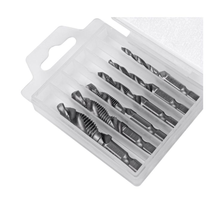  ΤΡΥΠΑΝΙΑ ΣΕΤ ΜΕ ΣΠΕΙΡΩΜΑ M3&gt;M10 ΕΞΑΓΩΝΑ 1/4' (6,35 mm) ΑMiO - 6 TEM. 