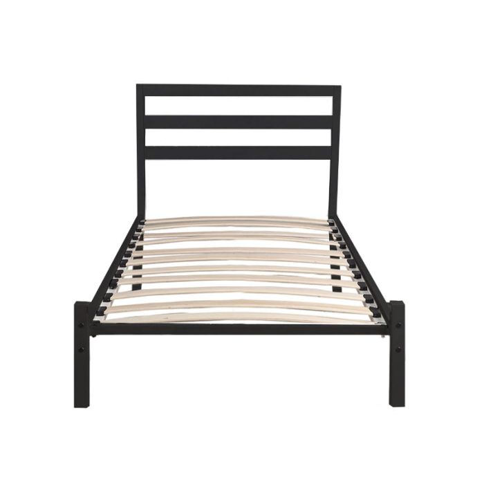  Μονό Μεταλλικό Κρεβάτι 90 x 200 cm Χρώματος Μαύρο Bella Hoppline HOP1001140-1 