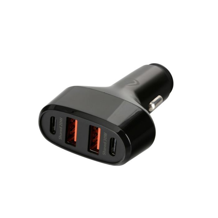  ΦΟΡΤΙΣΤΗΣ ΑΝΑΠΤΗΡΑ 12/24V MAX 50W ΜΕ 2 ΘΥΡΕΣ USB A &amp; 2 ΘΥΡΕΣ USB C FAST CHARGE ΜΑΥΡΟΣ ROCKET 4 PRO LAMPA - 1 TEM. 