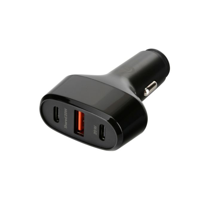  ΦΟΡΤΙΣΤΗΣ ΑΝΑΠΤΗΡΑ 12/24V MAX 40W ΜΕ 1 ΘΥΡΑ USB A &amp; 2 ΘΥΡΕΣ USB C FAST CHARGE ΜΑΥΡΟΣ ROCKET 3 PRO LAMPA - 1 TEM. 