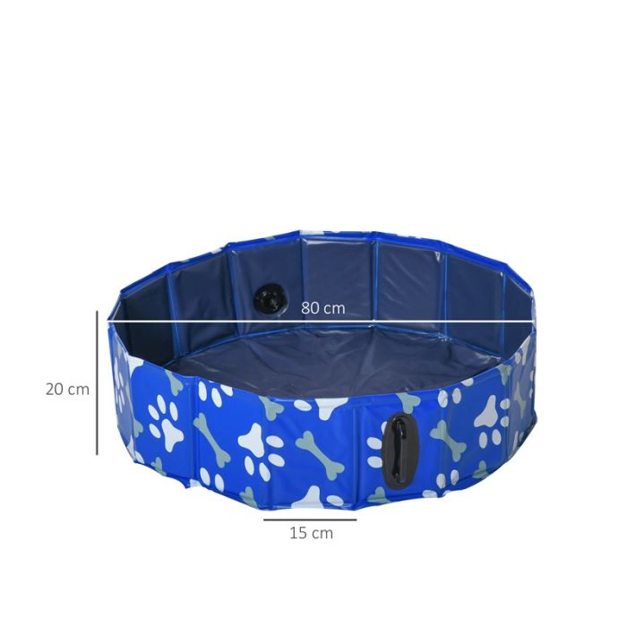 Αναδιπλούμενη Πισίνα για Σκύλους 80 x 20 cm PawHut D01-031 