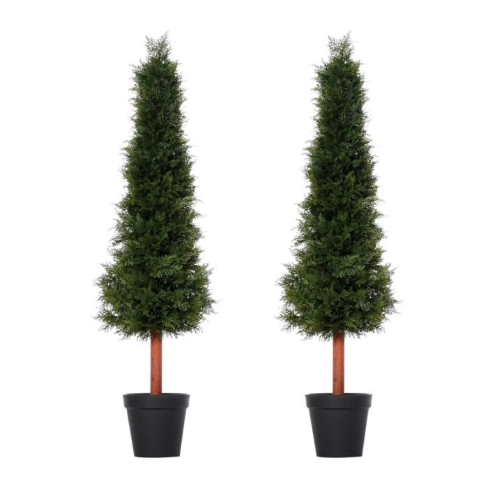  Σετ Τεχνητά Φυτά Πεύκα 150 cm 2 τμχ Outsunny 844-361 