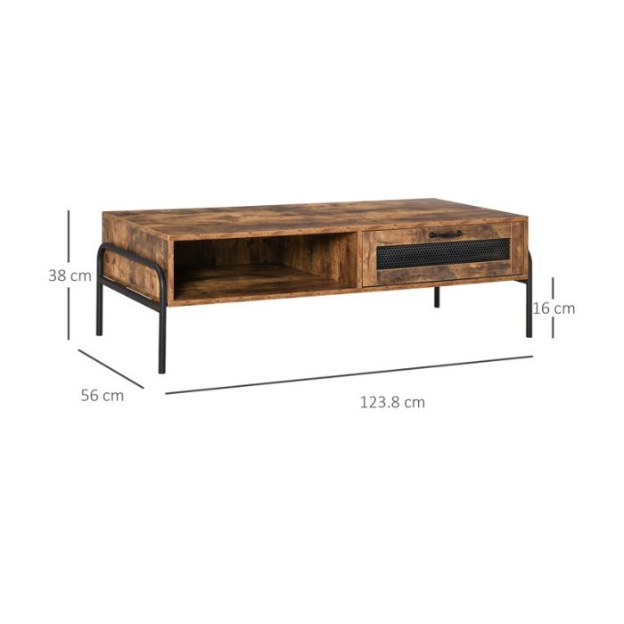  Ξύλινο Τραπέζι Σαλονιού 123.8 x 56 x 38 cm HOMCOM 839-046 