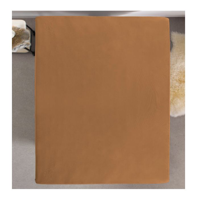  Υπέρδιπλο Σεντόνι Jersey με Λάστιχο 160 x 200 x 30 cm Χρώματος Taupe Dreamhouse 8717703801323 