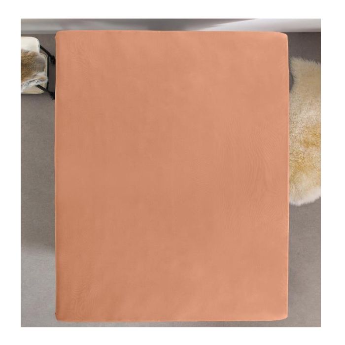  King Size Σεντόνι Jersey με Λάστιχο 190 x 200 x 30 cm Χρώματος Πορτοκαλί Dreamhouse 8720105600418 