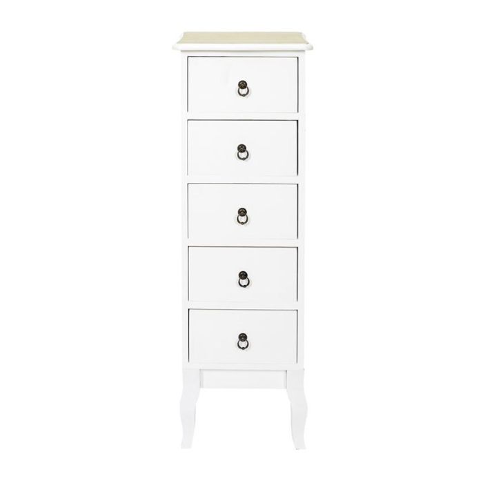  Ξύλινη Συρταριέρα με 5 Συρτάρια 34 x 30 x 100 cm Home Deco Factory HD68221 
