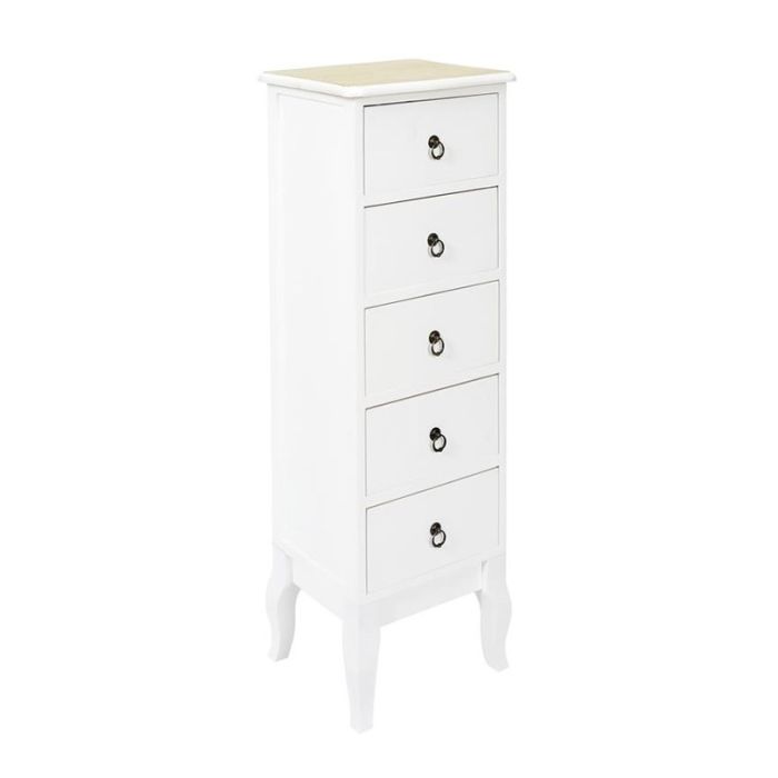  Ξύλινη Συρταριέρα με 5 Συρτάρια 34 x 30 x 100 cm Home Deco Factory HD68221 