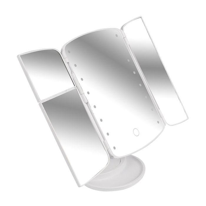 Τριπλός Καθρέπτης Μακιγιάζ με Μεγέθυνση και Φωτισμό με 16 LED GEM BN4141
