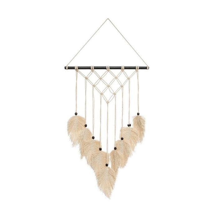  Κρεμαστό Ξύλινο Διακοσμητικό Macrame με Φτερά Σαφάρι 45 x 1.5 x 68 cm Atmosphera 173891 