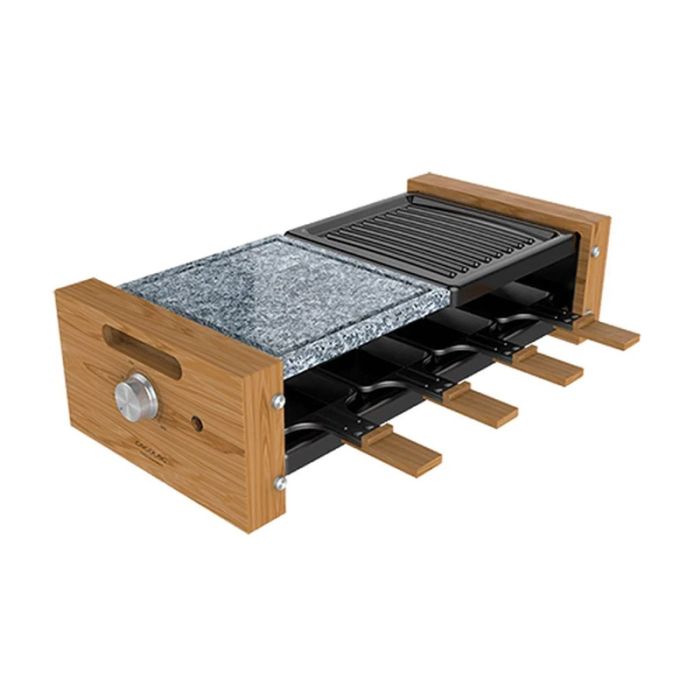  Ηλεκτρική Ψησταριά Raclette 1200 W Cecotec Grill 8400 Wood MixGrill CEC-03100 