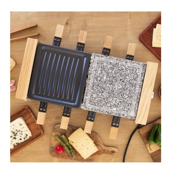 Ηλεκτρική Ψησταριά Raclette 1200 W Cecotec Grill 8400 Wood MixGrill CEC-03100 