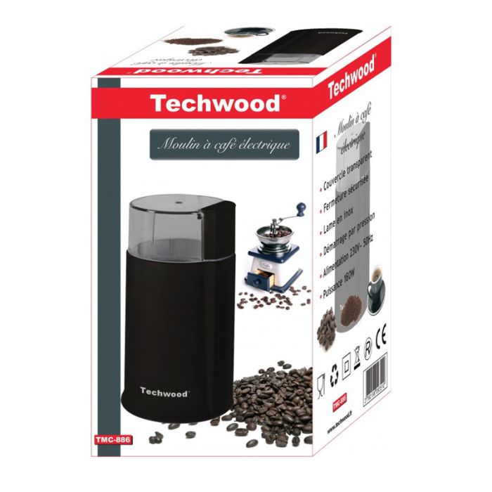  Ηλεκτρικός Μύλος Άλεσης Καφέ 160 W Techwood TMC-886 