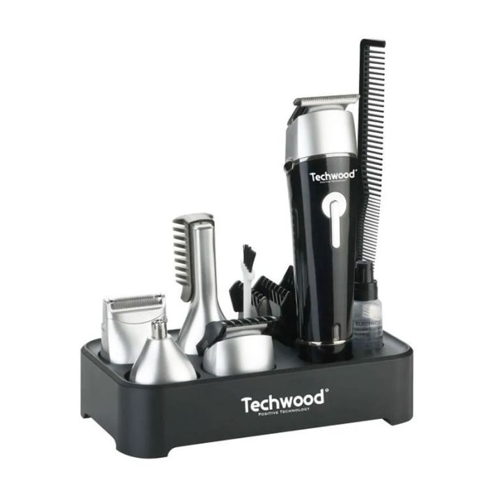 Σετ Επαναφορτιζόμενη Κουρευτική - Ξυριστική Μηχανή και Τρίμμερ Techwood TTN-622