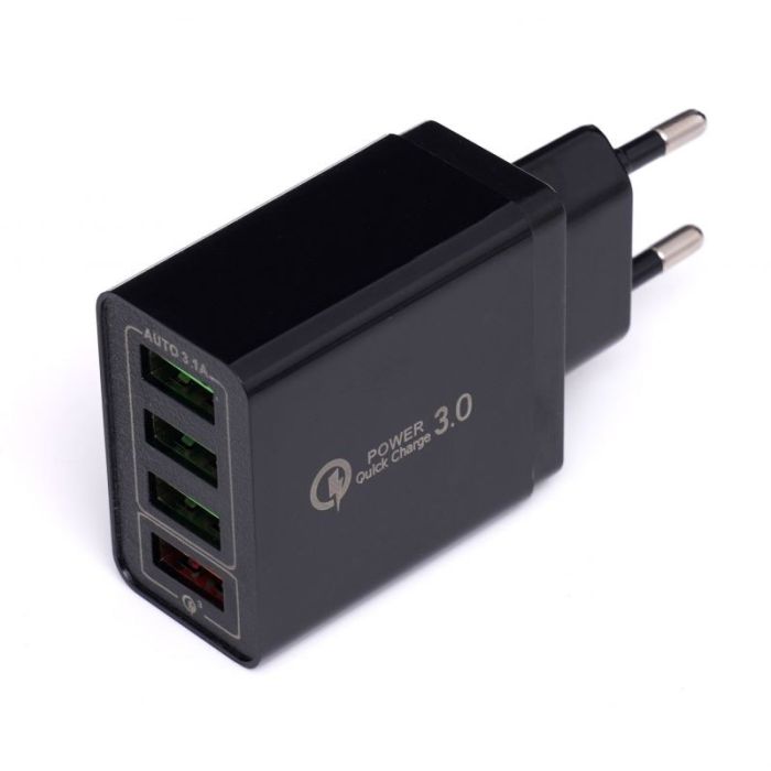  Φορτιστής Πρίζας με 3 Θύρες USB 3.1A και 1 USB QC 3.0 Kraft&amp;Dele KD-1237 