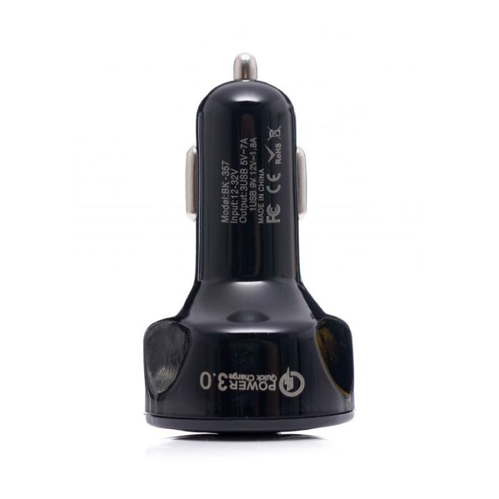  Φορτιστής Αυτοκινήτου με 2 Θύρες USB 2.1A και 1 USB QC 3.0 LED Kraft&amp;Dele KD-1238 