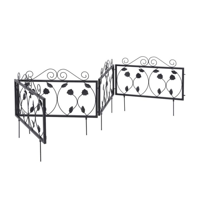  Μεταλλικός Φράχτης με 4 Πάνελ 225 x 34 cm Bakaji 02012597 