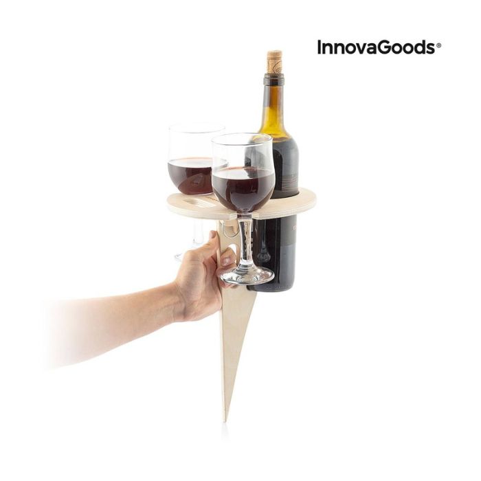  Ξύλινο Φορητό Πτυσσόμενο Τραπέζι Κρασιού Εξωτερικού Χώρου Winnek InnovaGoods V0103486 