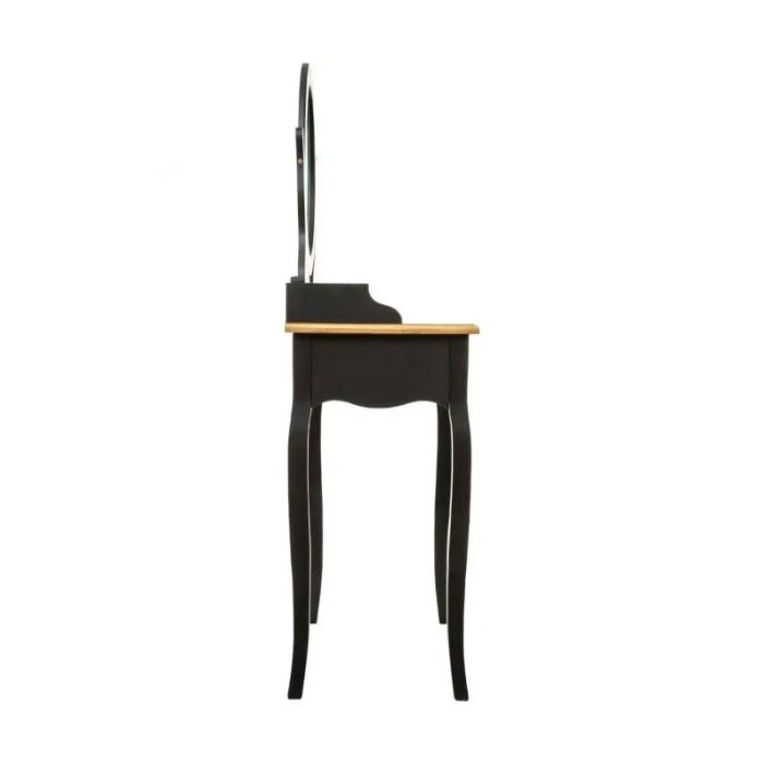  Ξύλινο Μπουντουάρ Με Καθρέπτη 74 x 40 x 136 cm Χρώματος Μαύρο Chrysa Atmosphera 131000B 