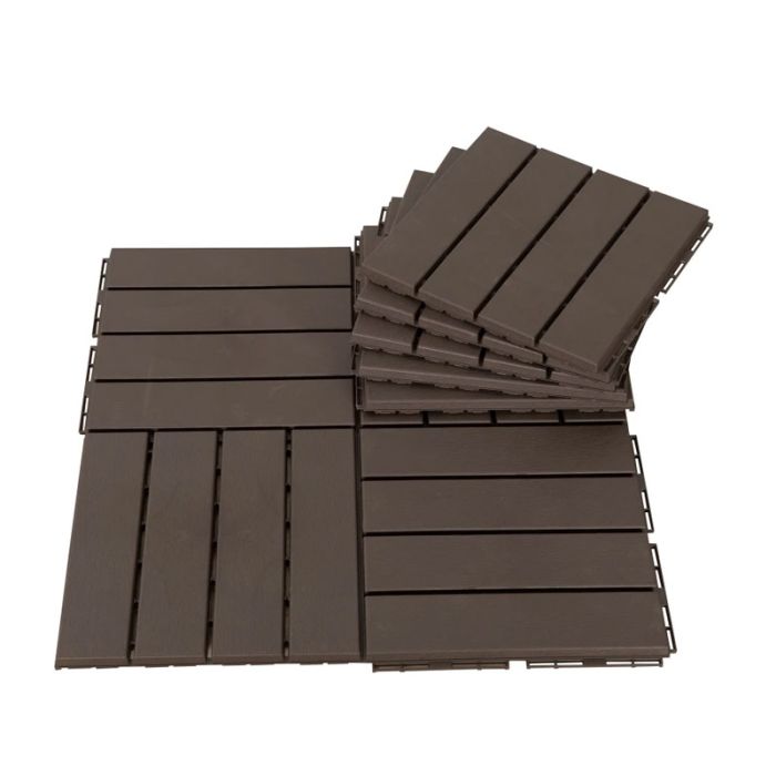  Σετ Πλακάκια Πολυπροπυλενίου 30 x 30 x 2 cm 9 τμχ Outsunny 844-278BN 