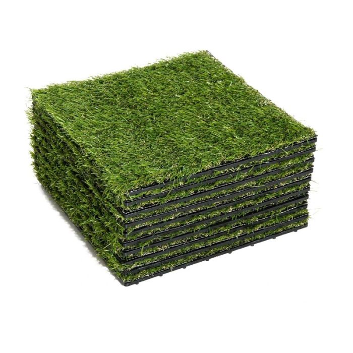  Σετ Πλακάκια Συνθετικού Χλοοτάπητα 30 x 30 x 3.5 cm 10 τμχ Outsunny 844-127 