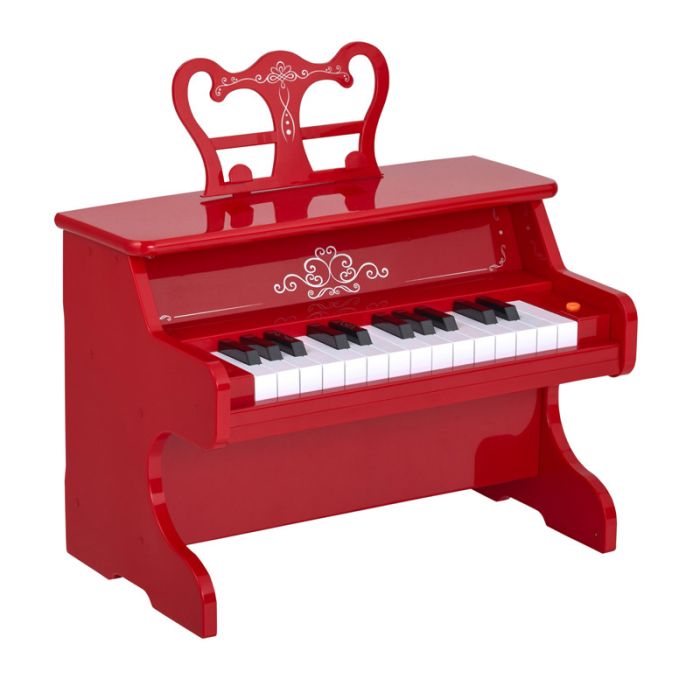 Παιδικό Ηλεκτρονικό Πιάνο με 25 Πλήκτρα και Αναλόγιο Χρώματος Κόκκινο HOMCOM 390-021RD