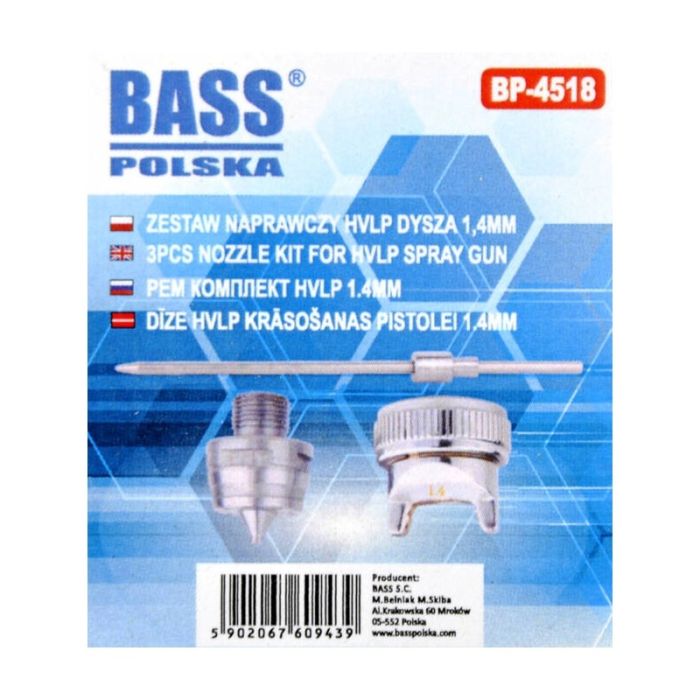  Κιτ Επισκευής για Πιστόλια Ψεκασμού HVLP Bass Polska BP-4518 