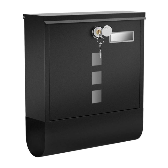  Γραμματοκιβώτιο από Ατσάλι 30.5 x 9.5 x 33.3 cm Χρώματος Μαύρο Songmics GMB020B02 