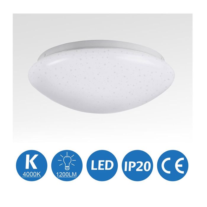  Μεταλλικό Φωτιστικό Πλαφονιέρα Οροφής LED 12 W 29.5 cm Bakaji 02834434 